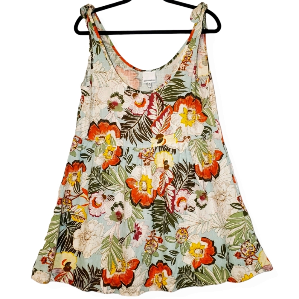 Skylar + Madison Tie Shoulder Mini Sundress Tunic